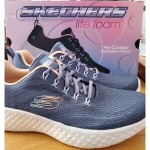 Skechers Womens 9 Lite Foam Air-Cooled Memory Foam Sneakers Activewear Shoes